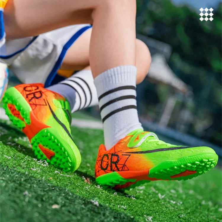 New Ronaldo Kids Soccer Cleats/Shoes/Boots Boy Girl futbol CR7 Youth