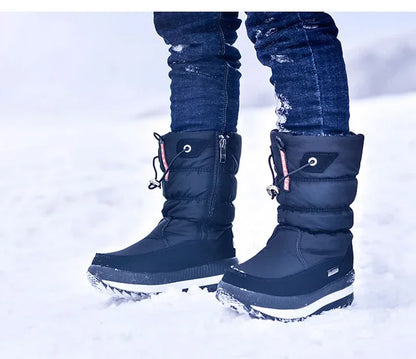 Goatfind Winter Snow Boots Shoes Warm Plush Mid-calf Waterproof Womens - The GoatFind