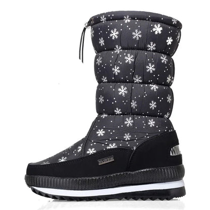 Goatfind Winter Snow Boots Shoes Warm Plush Mid-calf Waterproof Womens - The GoatFind