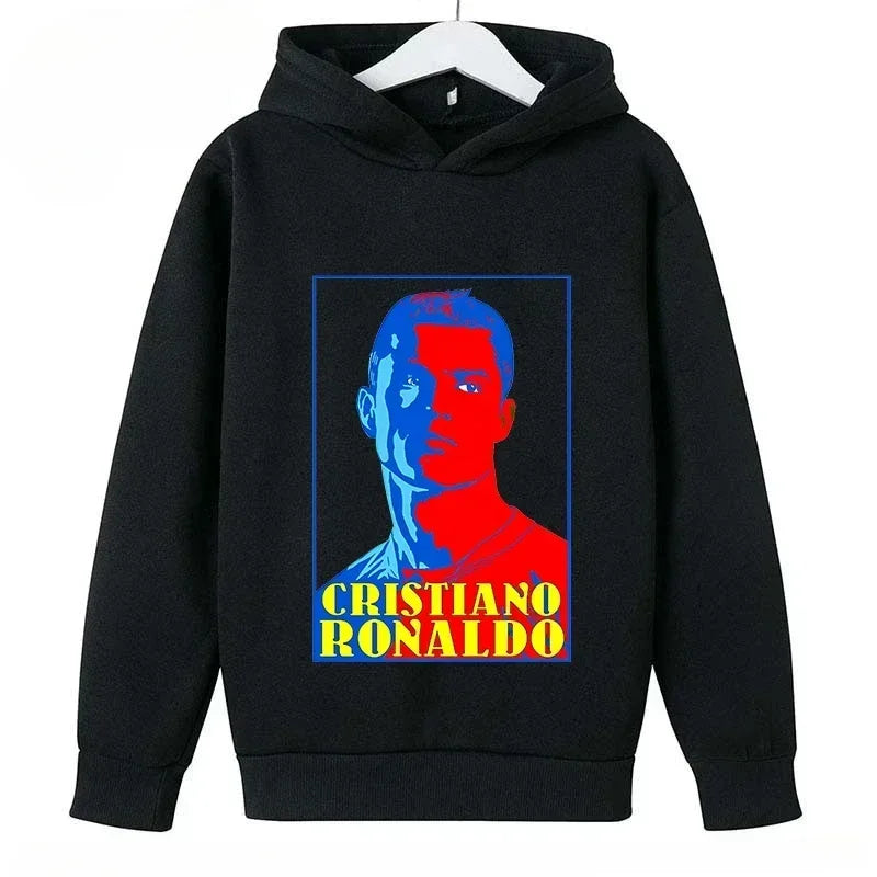 Kid's Ronaldo Hoodie Sweatshirts CR 7 Printed SIU Assorted Black Boys/Girls