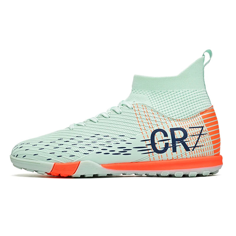 Ronaldo Style CR7 High top Best Soccer Cleats Shoes Youth/Kids Indoor/Outdoor