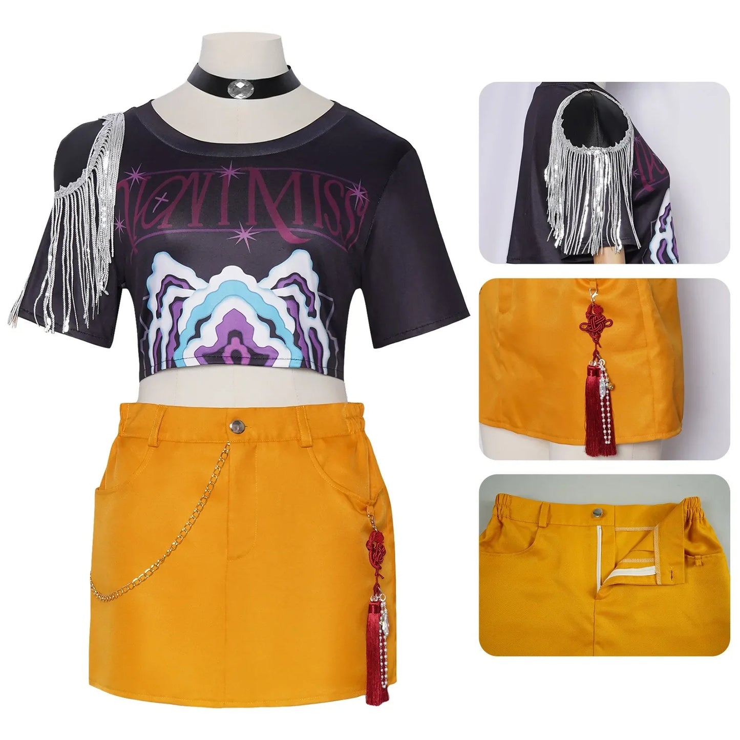 Kids Golden Rumi/Zoey/Mira/Saja Boys Cosplay KPop Demon Hunters Costume