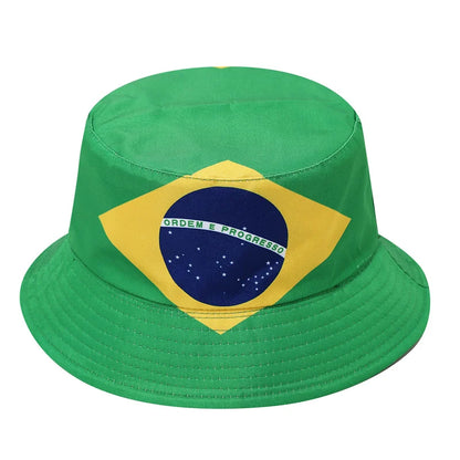National Flag Bucket 2026 Soccer World Hat Reversible Sun Hat Cup