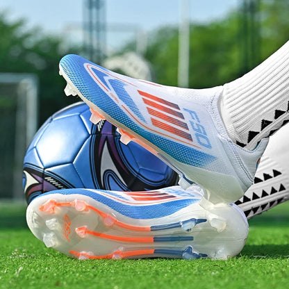 Laceless Soccer Cleats Messi/Salah/Yamal F50 Style Shoes Without lace Youth - The GoatFind