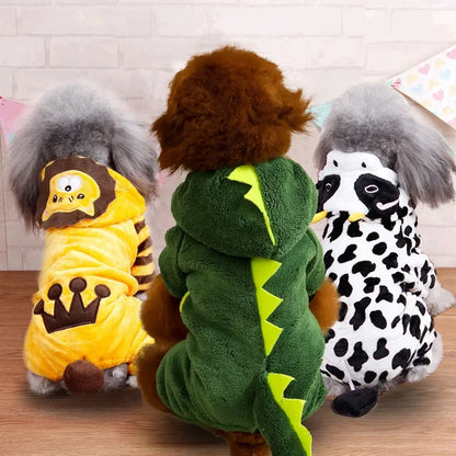 Barky Small Dog Clothes Jumpsuits/Cat Soft Warm Costume - The GoatFind