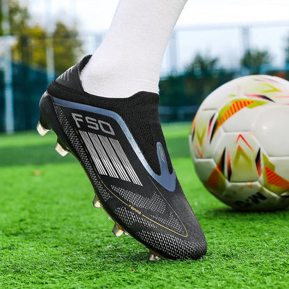 Lamine Yamal Style Laceless Soccer Shoes Cleats FG TF Youth Adult