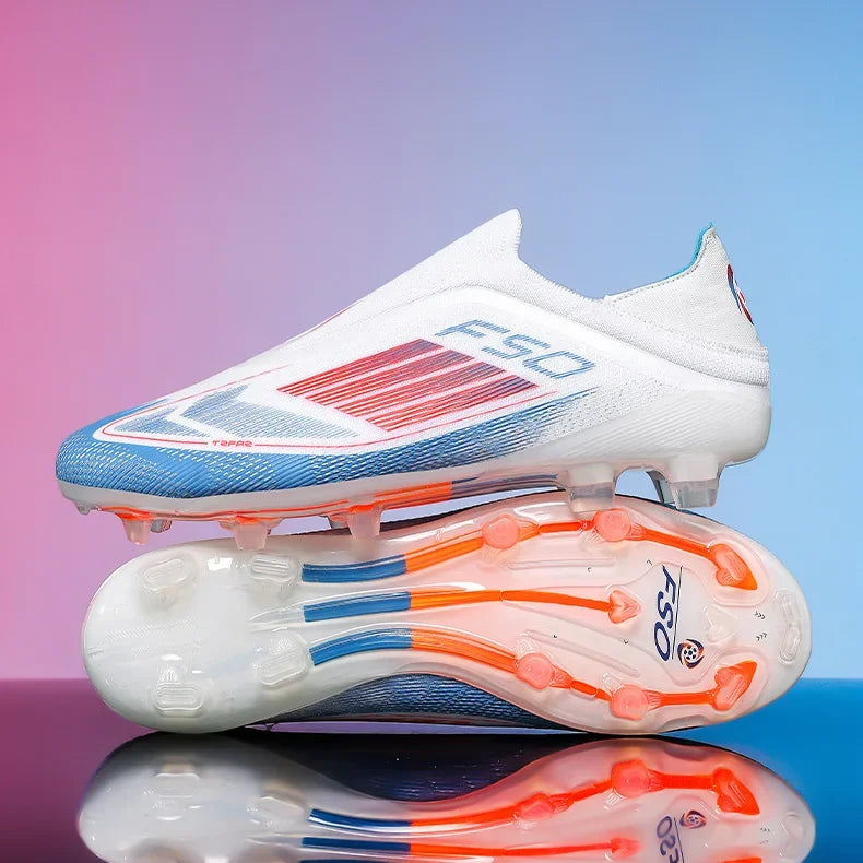 Lamine Yamal Style Laceless Soccer Shoes Cleats FG TF Youth Adult