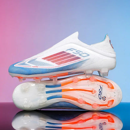 Lamine Yamal Style Laceless Soccer Shoes Cleats FG TF Youth Adult