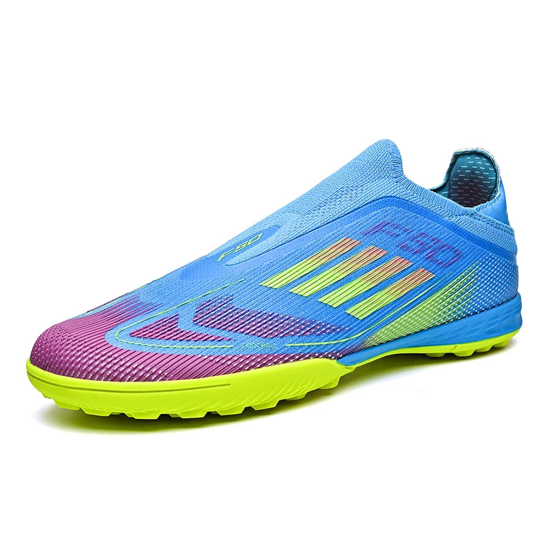 Laceless Soccer Cleats Messi/Salah/Yamal F50 Style Shoes Without lace Youth
