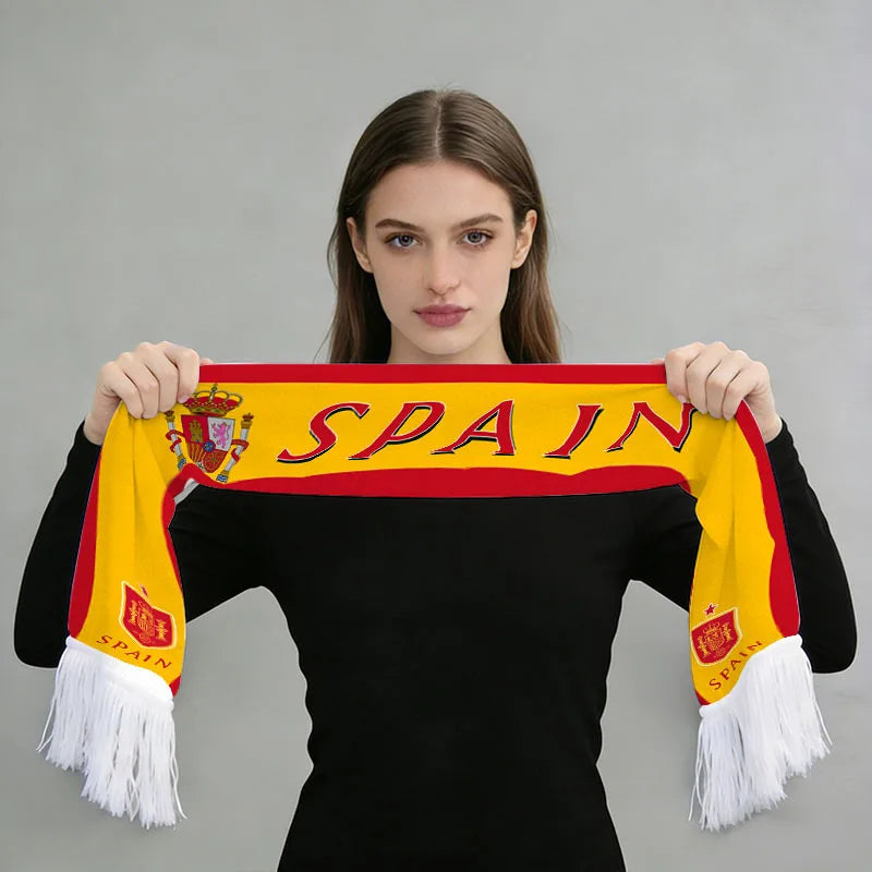 2026 Soccer World Printed Fan Scarf Flannel Tassel Football Cheering Cup