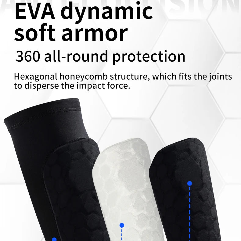Kids Soccer Shin Guard Sleeves | Non-Slip Honeycomb Calf Protectors