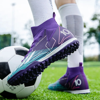 Messi Style High Top Soccer Cleats/TF/FG Professional Football Shoes - The GoatFind