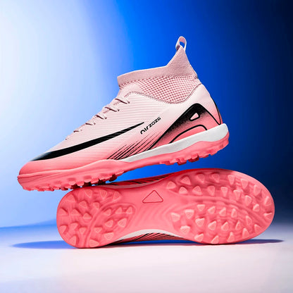 New Ronaldo Style CR Soccer Cleats/High Top TF/FG Shoes Adult/Youth - The GoatFind