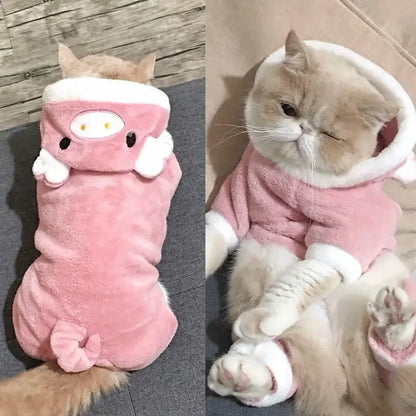 Barky Small Dog Clothes Jumpsuits/Cat Soft Warm Costume - The GoatFind