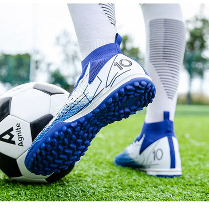 Messi Style High Top Soccer Cleats/TF/FG Professional Football Shoes - The GoatFind