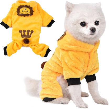 Barky Small Dog Clothes Jumpsuits/Cat Soft Warm Costume - The GoatFind