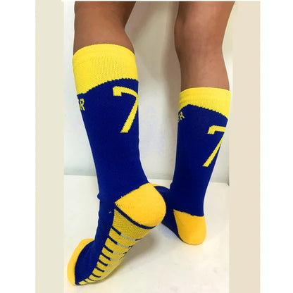 Messi/Ronaldo Soccer Socks with Number 10/7 Kids/Adult Football Socks - The GoatFind