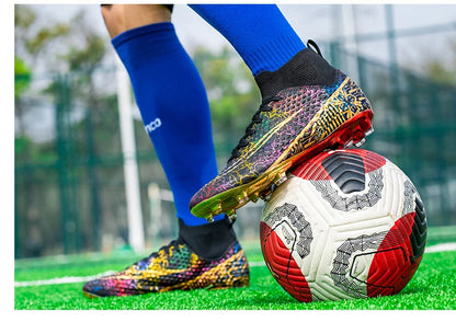CR High Top Golden Soccer Cleats/Gold Plated Soles - The GoatFind