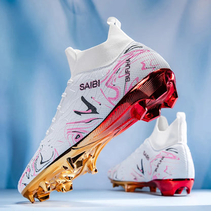 Premium Gold Metal Plated Bottom Soccer Cleats Ronaldo Messi Shoes Style - The GoatFind