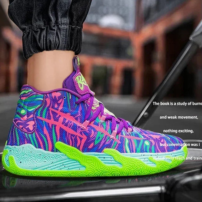 Bare Toxic "Neon Flux" High-Top Basketball Shoes -Newest Sports Sneakers
