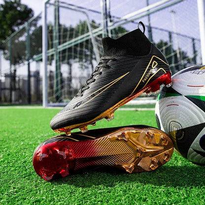 New Youth Soccer Cleats/Gold Mirror Bottom/CR7 Ronaldo Shoes TF/FG - The GoatFind