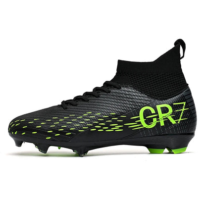 Ronaldo Style CR7 High top Best Soccer Cleats Shoes Youth/Kids Indoor/Outdoor - The GoatFind