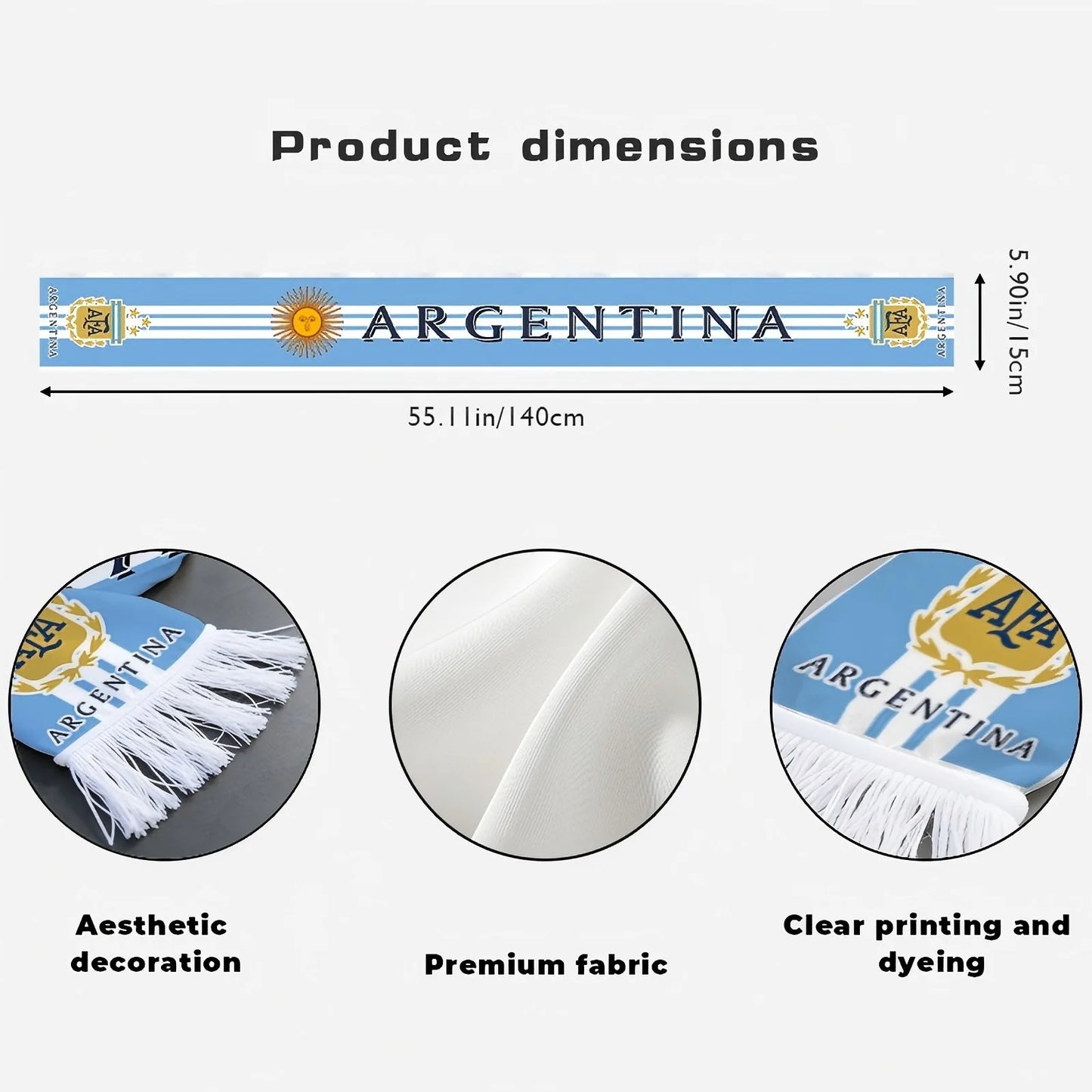 2026 Soccer World Printed Fan Scarf Flannel Tassel Football Cheering Cup