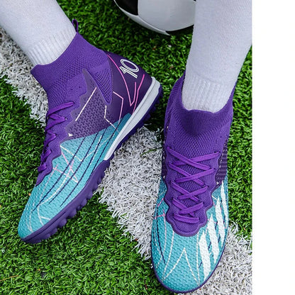 Messi Style High Top Soccer Cleats/TF/FG Professional Football Shoes - The GoatFind