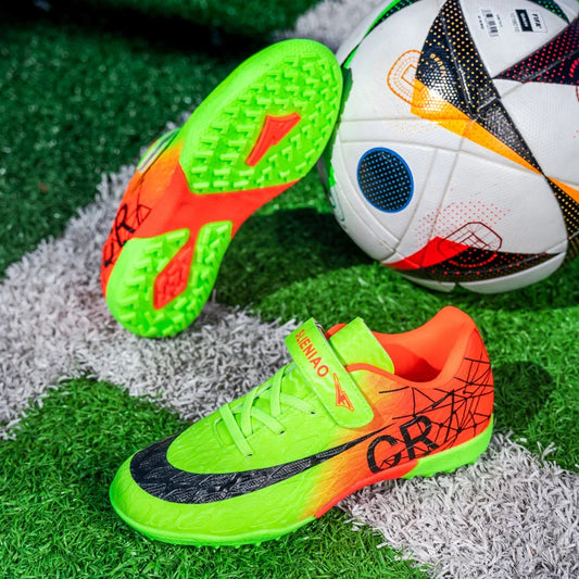 New Ronaldo Kids Soccer Cleats/Shoes/Boots Boy Girl futbol CR7 Youth