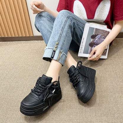Flying Star Women's Pink Sneakers Shoes/Thick Sole Designer Platform - The GoatFind