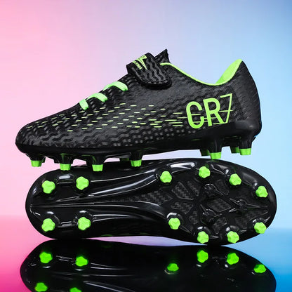 New CR7 Style Children Soccer Shoes | Cleats Ronaldo Style FG TURF Kids