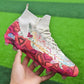 Scoremaster Graphiti Quality Soccer Cleats Messi/Christiano Ronaldo Shoes - The GoatFind Pink AG / 6, Pink AG / 6.5, Pink AG / 7, Pink AG / 7.5, Pink AG / 8, Pink AG / 9, Pink AG / 9.5, Pink AG / 10, Pink Turf / 6, Pink Turf / 6.5