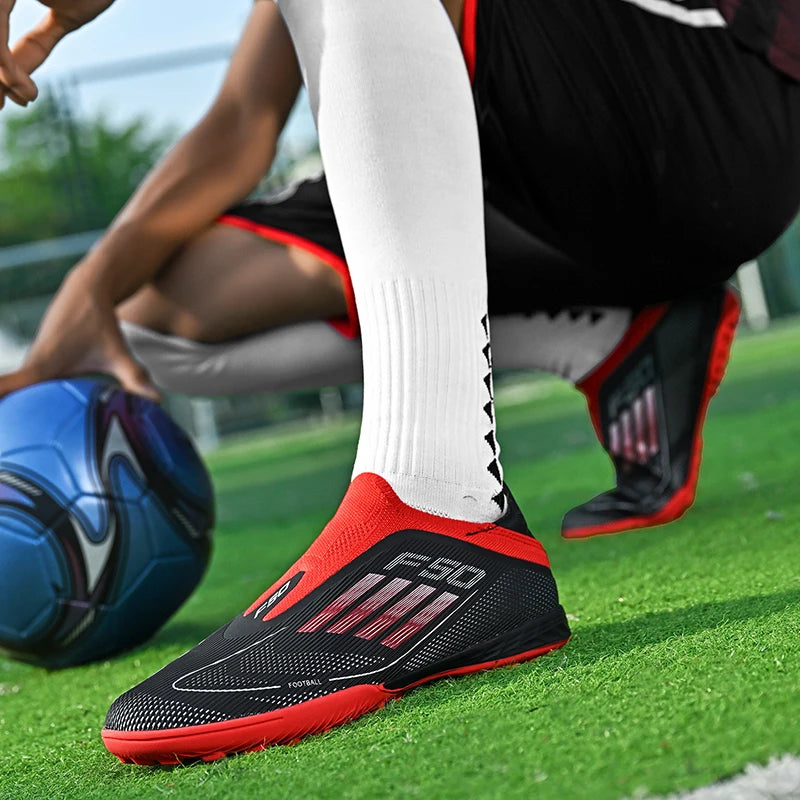 Laceless Soccer Cleats Messi/Salah/Yamal F50 Style Shoes Without lace Youth