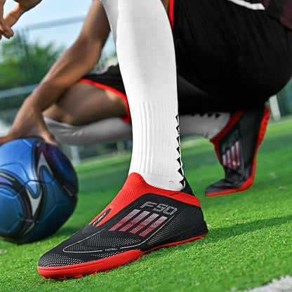 Laceless Soccer Cleats Messi/Salah/Yamal F50 Style Shoes Without lace Youth - The GoatFind