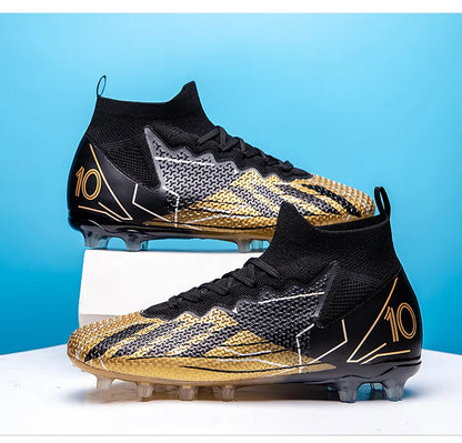 Messi Style High Top Soccer Cleats/TF/FG Professional Football Shoes - The GoatFind