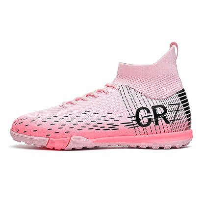 Ronaldo Style CR7 High top Best Soccer Cleats Shoes Youth/Kids Indoor/Outdoor - The GoatFind