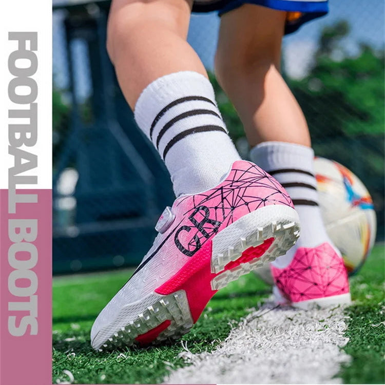 New Ronaldo Kids Soccer Cleats/Shoes/Boots Boy Girl futbol CR7 Youth