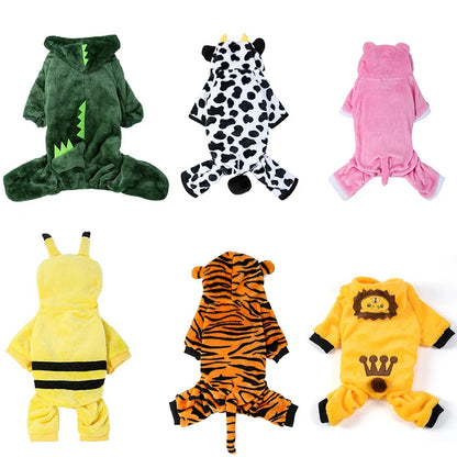 Barky Small Dog Clothes Jumpsuits/Cat Soft Warm Costume - The GoatFind