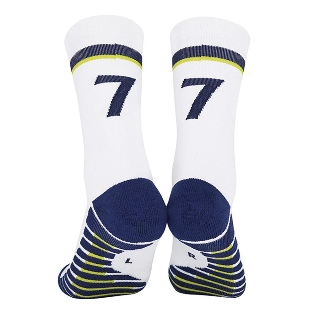 Messi/Ronaldo Soccer Socks with Number 10/7 Kids/Adult Football Socks