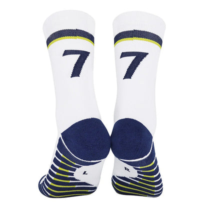 Messi/Ronaldo Soccer Socks with Number 10/7 Kids/Adult Football Socks