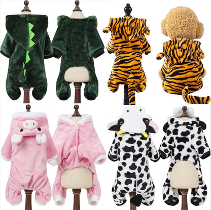 Cute Dog Holiday Costumes Jacket for Small/Medium/Large Dogs/Cats Clothes Soft Warm - The GoatFind