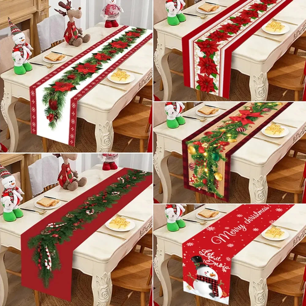 Premium Merry Christmas Table Runner Decorations Tablecloth - The GoatFind polyester 1, polyester 2, polyester 3, polyester 4, polyester 5, polyester 6, polyester 7, polyester 8, polyester 9, polyester 10