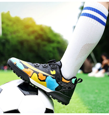 Indoor Kid's Soccer Shoes with auto lace/Training Shoes Non Slip Messi - The GoatFind