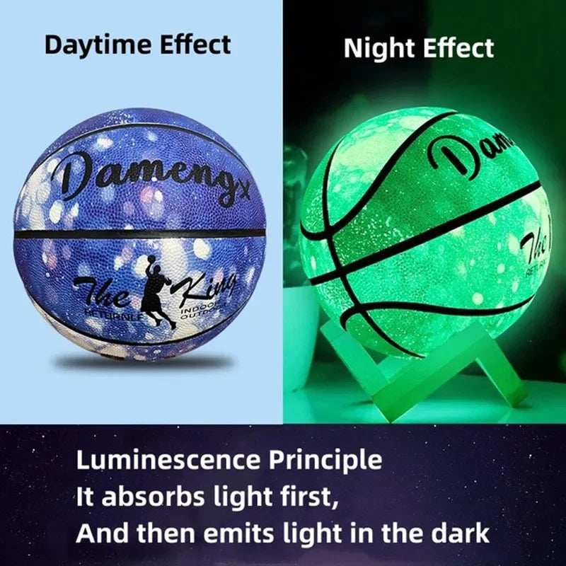 Premium Glow In Night Glow Basketball Size 5,6, 7 Kids/Adult Gift