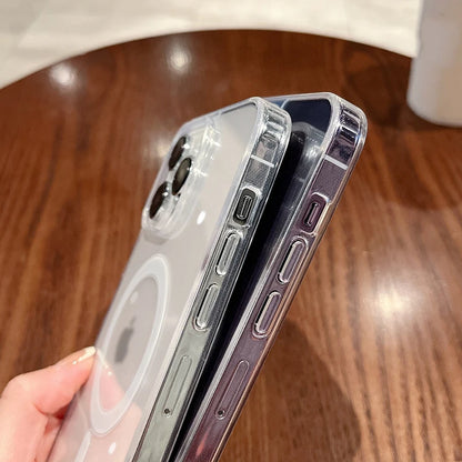 iPhone Cases/Magesafe Magnetic Transparent Wireless Charge Case For iPhone 11/12/13/14/15/16 Pro Max Plus Mini X 7 8 - The GoatFind