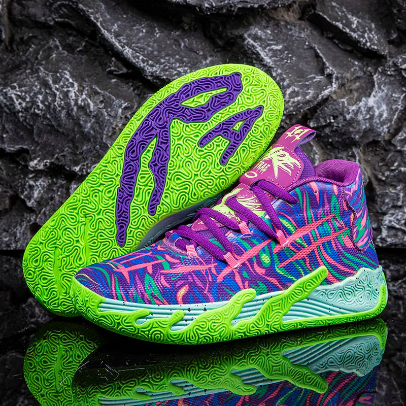 Bare Toxic "Neon Flux" High-Top Basketball Shoes -Newest Sports Sneakers