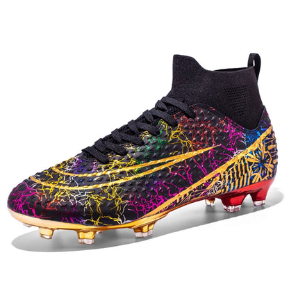 CR High Top Golden Soccer Cleats/Gold Plated Soles - The GoatFind