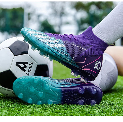 Messi Style High Top Soccer Cleats/TF/FG Professional Football Shoes - The GoatFind