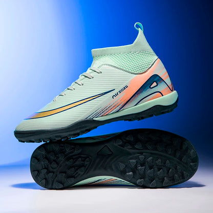 New Ronaldo Style CR Soccer Cleats/High Top TF/FG Shoes Adult/Youth - The GoatFind