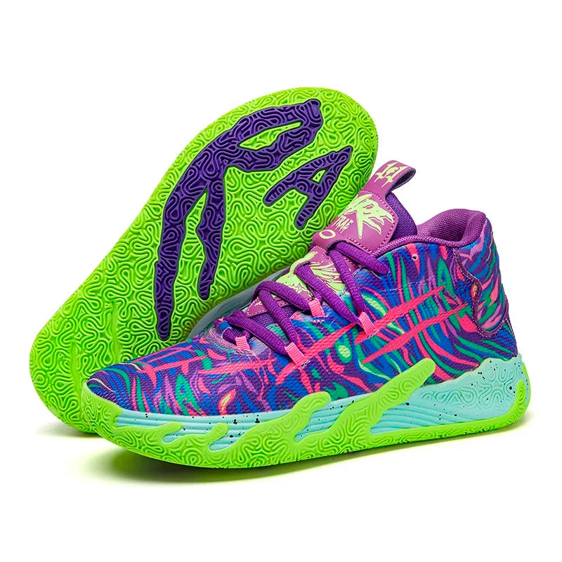 Bare Toxic "Neon Flux" High-Top Basketball Shoes -Newest Sports Sneakers